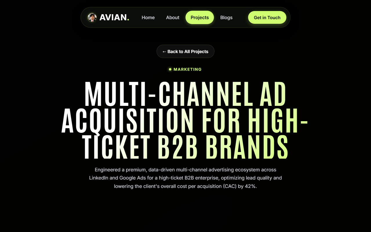Multi-Channel B2B Ad Acquisition Architecture