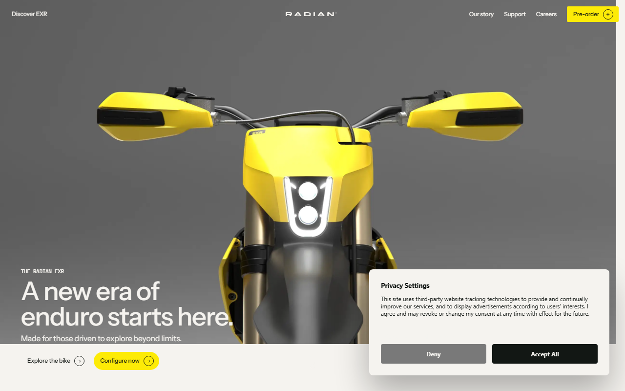 Radian Next-Gen Mobility Web Experience